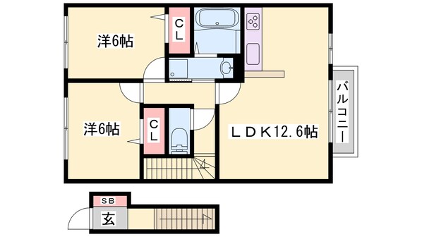 土山駅 徒歩59分 2階の物件間取画像